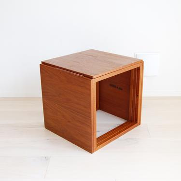 Danish Modern Kai Kristiansen Cube Nesting Tables Made in Denmark 