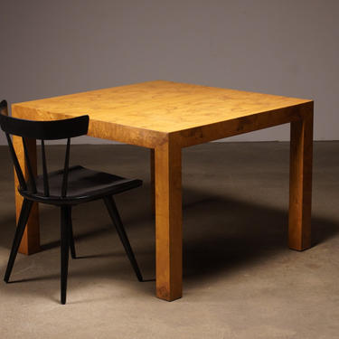 Milo Baughman Burlwood Parsons Dining Table by Directional 