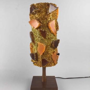 Resin and Lucite Chunky Table Lamp