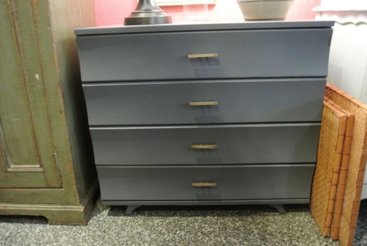 Grey painted chest
