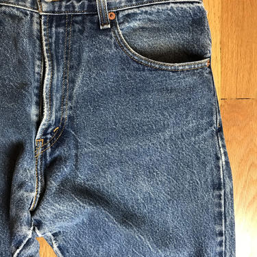 Levi’s 517’s boot cut/ size 32” X 32” / pre worn Men’s workwear ~ long &amp; lean blue jeans/ unisex 