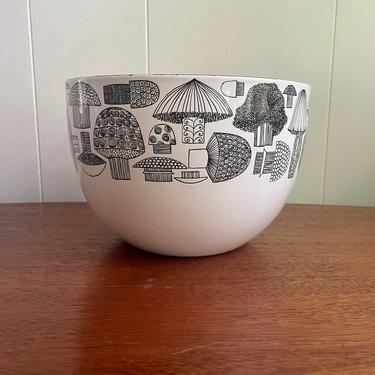Vintage Arabia Finel Large Mushroom Bowl &amp;quot;Tatti&amp;quot; by Kaj Franck and Esteri Tomula, Made in Finland 