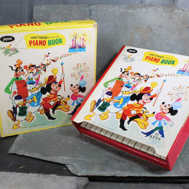 Walt Disney Character Piano Book by Jaymar, 1962 Vintage Toy Piano - For DISNEY FANS - Children's Piano - Mickey Mouse | Free Shipping 
