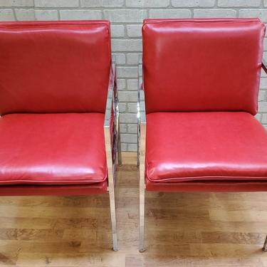 Mid Century Modern Milo Baughman Chairs Newly Upholstered - Pair