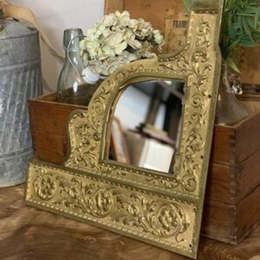 Vintage Mirror, Ornate Mirror, Brass Frame Mirror