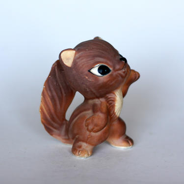 vintage bisque ceramic squirrel made in japan 