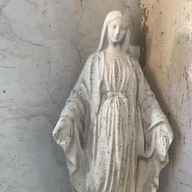Vintage Concrete Mary Statue
