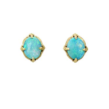 One-of-a-Kind Opal Studs - Solid 18K