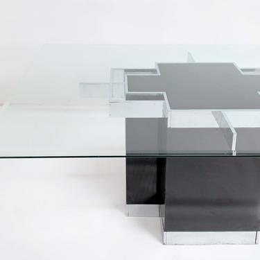 Black Pedestal Table 