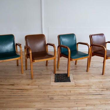 Alvar Aalto Style Bentwood Arm Chairs