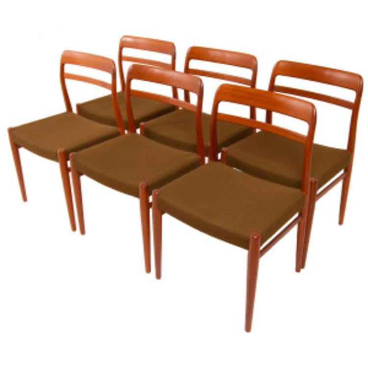 Alf Aarseth Set of 6 Norwegian Teak Dining Chairs & Table Set