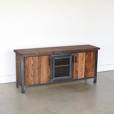 Industrial Reclaimed Wood Media Console 