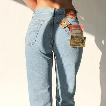Vintage 80s LEVIS Light Wash 501 High Waisted Jeans Unworn New w/ Tags | Made in USA | Size 29 | 1980s LEVIS High Waisted Light Wash Denim 