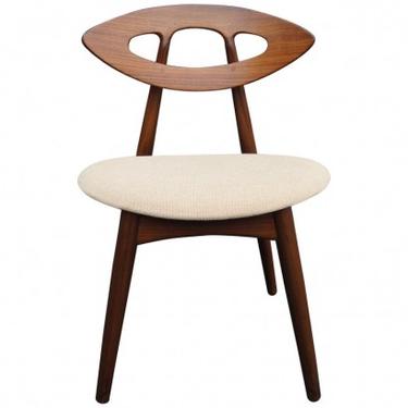 Set of Four Teak Eye Chairs by Ejvind A. Johansson for Ivan Gern Møbelfabrik