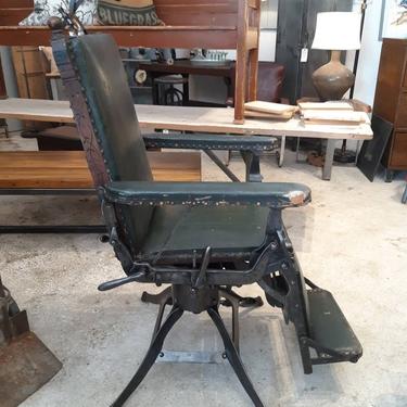 Antique cast iron medical examination chair / table 
