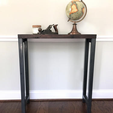 The TITAN Console Table - Reclaimed Wood &amp; Steel Console Table - Reclaimed Wood Console Table 
