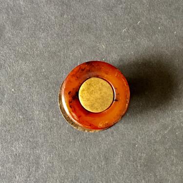 Antique Bakelite Button Style Pull Knob - A Pair