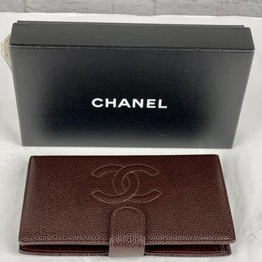 Chanel Vintage Caviar Porte Bil Mon Wallet, Brown