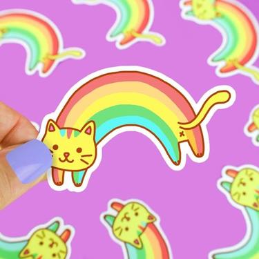 Rainbow Cat Vinyl Sticker