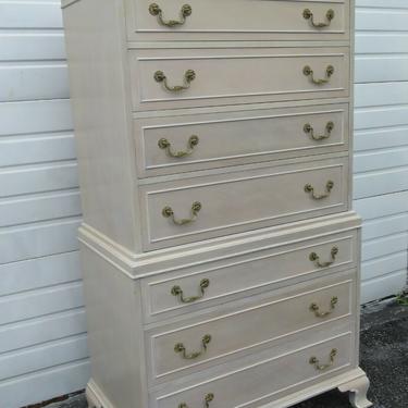 Whitewash Painted Extra Tall Chest of Drawers by Rway 1654