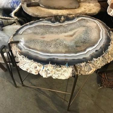 CUSTOM AGATE COFFEE TABLE 21.5&quot; X 28&quot; X 20.5&quot; H