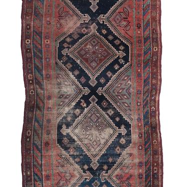 Antique Kazak Rug / Geometric Distressed Tribal Rug / C. 1900s 