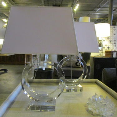 PAIR OF VISUAL COMFORT GLASS LAMPS