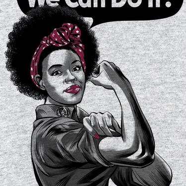 Rosie the Riveter - African American - Women's Racerback Tank