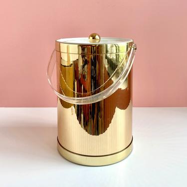 Tall Georges Briard Reflective Ice Bucket 