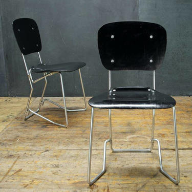 Vintage 1950s Bentplywood Swiss Gymnasium Chairs Mid-Century Scandinavian Danish 