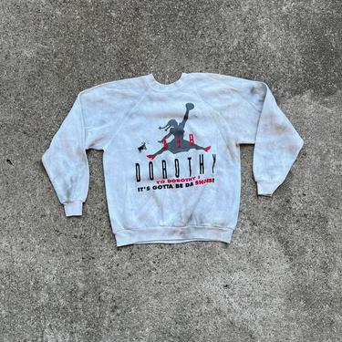 Vintage 1990s Thrashed Air Dorothy Chicago Bulls Tultex Sweatshirt 