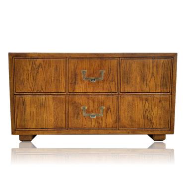 Henredon Artefacts Campaign Style Two-Drawer Chest Bench 