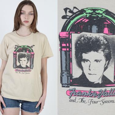 Vintage 1980s Frankie Valli T Shirt / 80s The Four Seasons Singers Band / The Jersey Boys Screen Stars T Shirt 
