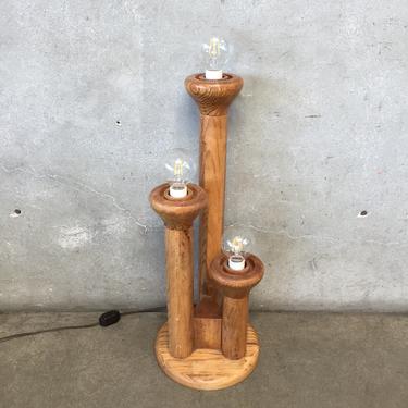 Vintage Three Tier Wood Lamp