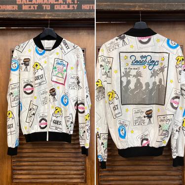 Vintage 1980’s “Beach Boys” Band Tyvek Paper Style Pop Art Music Jacket, 80’s Paper Jacket, Vintage Surf Music, Vintage Clothing 