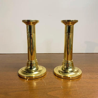 Vintage Baldwin Brass Candlesticks Pair 6&amp;quot; 