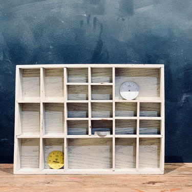 Curiosity Shelf | Cubby Drawer | Drawer Organizer | Curio Shelf | Cream Curio | Small Wall Shelf 