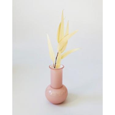 Vintage Pink Cased Glass Vase 