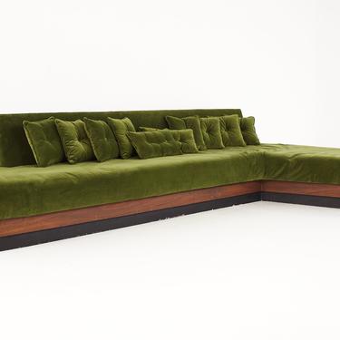 Adrian Pearsall Mid Century Green Sectional Sofa - mcm 