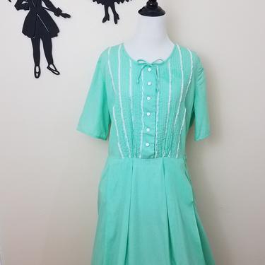 Vintage 1950's Plus Size  Dress / 50s Mint Volup Day Dress XL 