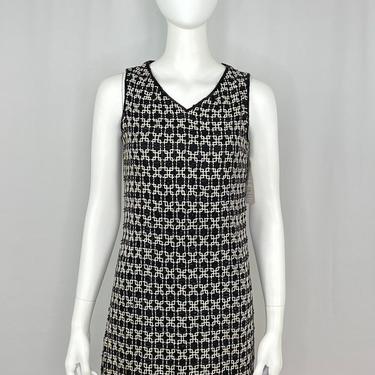 Vintage 1980s Beaded Drama by Special Occasions Black and White Dress NEW with Tags 