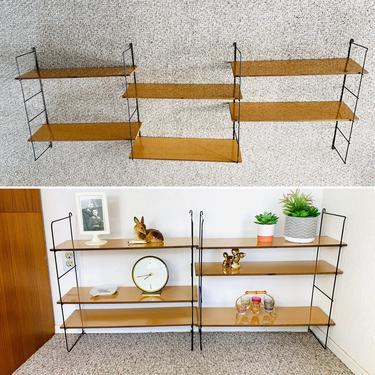 String Shelving Wall Unit Shelf System Large Mid Century Vintage Unit German Book Shelf 