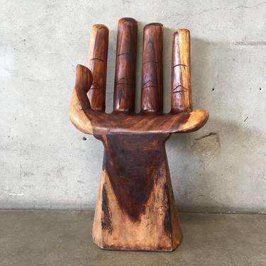Hand Carved Teak Wood Left Hand Chair