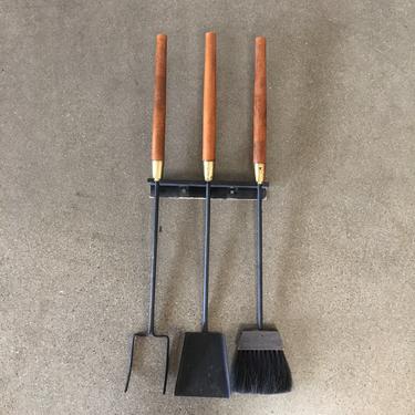 Vintage Wall Hanging Fire Tools