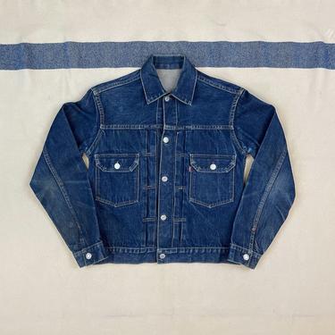 Size Small Vintage 1950s Style Levi’s Vintage Clothing Type II Denim Pleat Front Jacket 