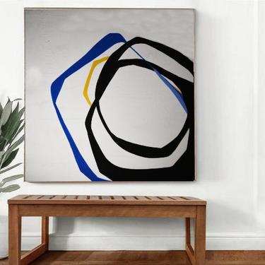 Custom Order for Chitra J. Two 36&quot;x36&quot; Canvases Abstract Minimalist Art Modern Original Commission ArtbyDinaD by Art