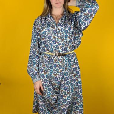 80s Retro Colorful Paisley Print Silky Peasant Dress, Boho Hippie Festival Hipster Cocktail Party Long Sleeve Dress 