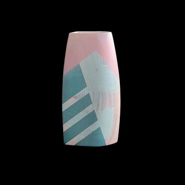 Vintage 1980s 1990s Modernist LARGE 13.5&amp;quot; Studio Pottery Ceramic Asymmetrical Art Sculptural Vase John Bergen Design Canada 