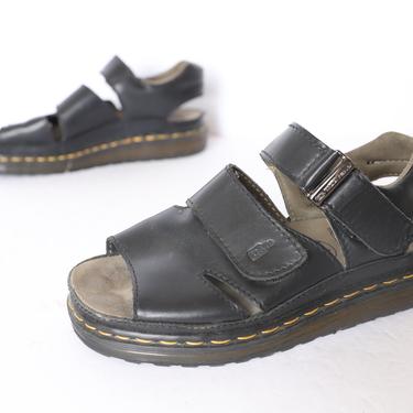 NIRVANA vintage mens size 12 DOC MARTEN tan leather 90s grunge gladiator sandals 