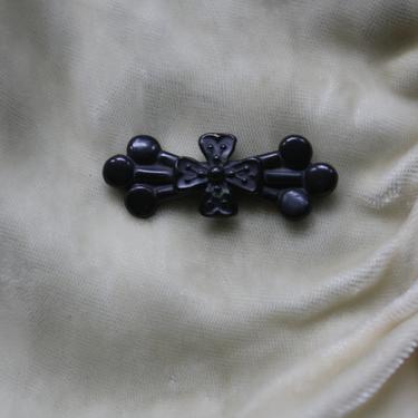 Antique Mourning Pin // Bow Style 